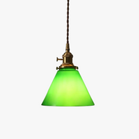 Lampe Suspension Verre et Cuivre LED Edison Vintage