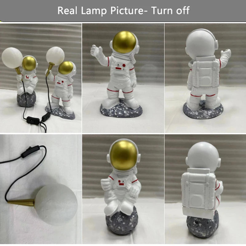 Lampe de table Astronaute Lune Veilleuse
