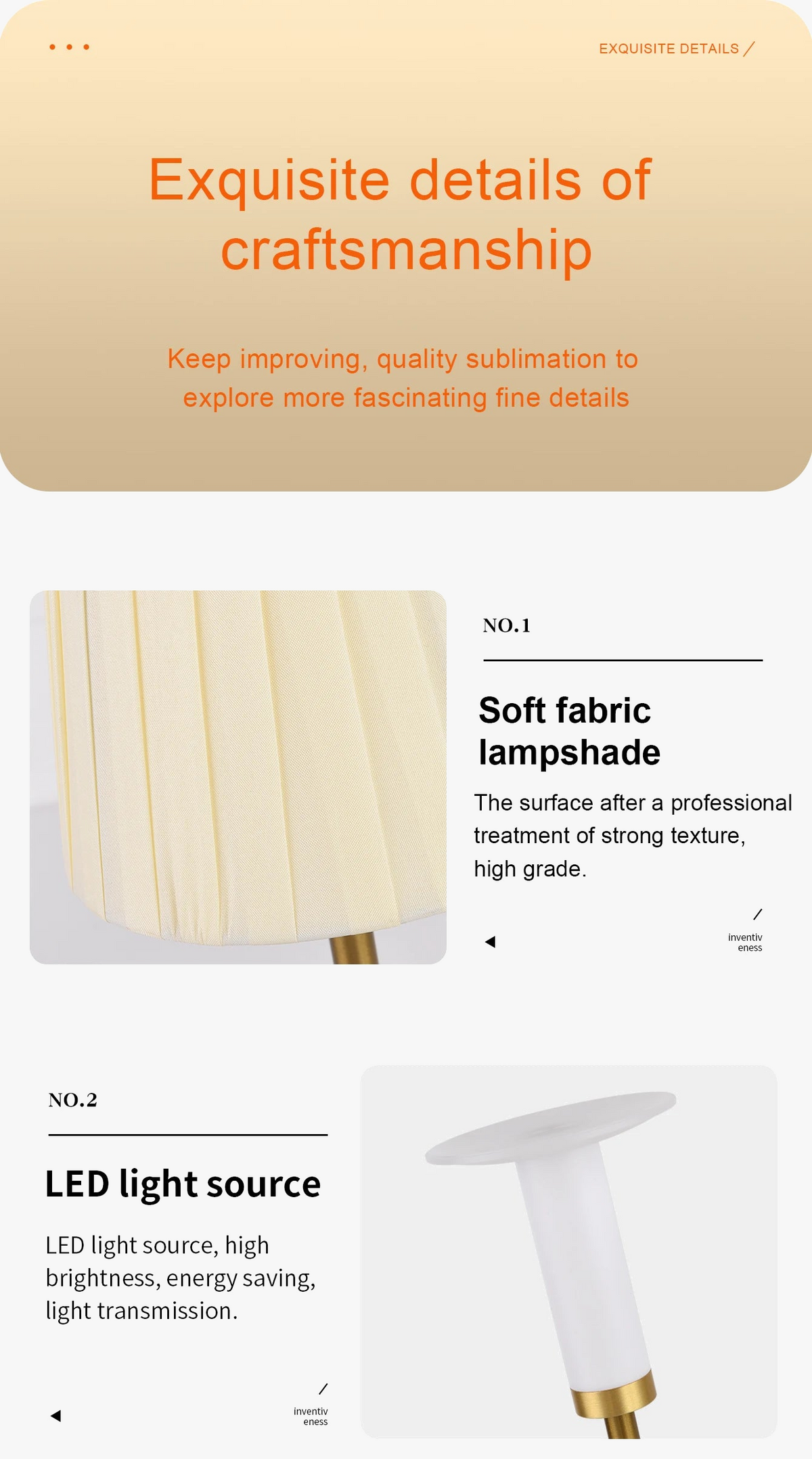 Lampe de Table LED USB Plissée
