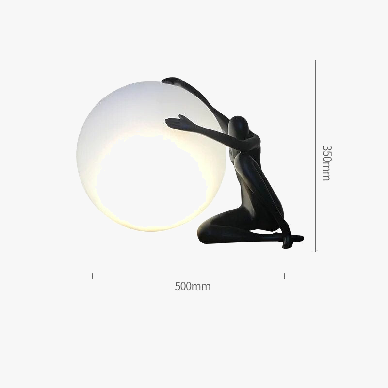 Lampe de table art abstrait "Silhouette"