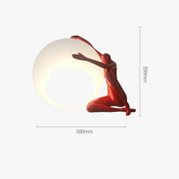 Lampe de table art abstrait "Silhouette"