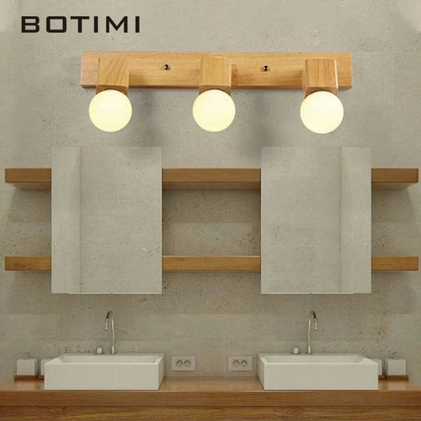 Lampe Triple Applique Murale Botimi Wood Base | Marco Lucetti
