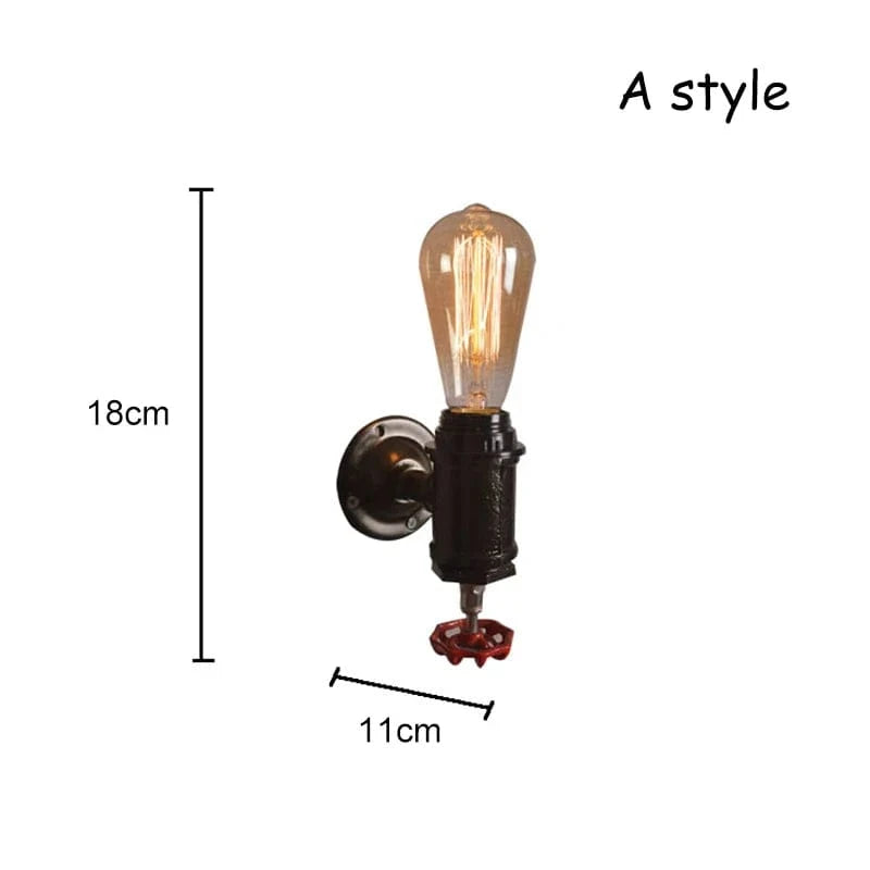 Lampe Vapeur Industrielle au Style Robinet | Marco Lucetti Un style / E27-Pas d&#39;ampoule