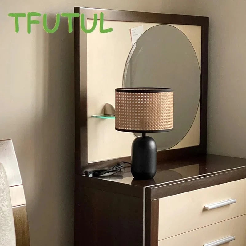 Lampe Vintage en Rotin pour Bureau et Chambre | Marco Lucetti