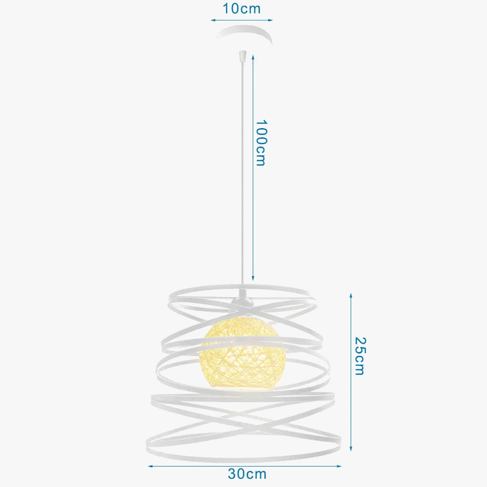 Lampe Vintage en Spirale suspendue | Marco Lucetti