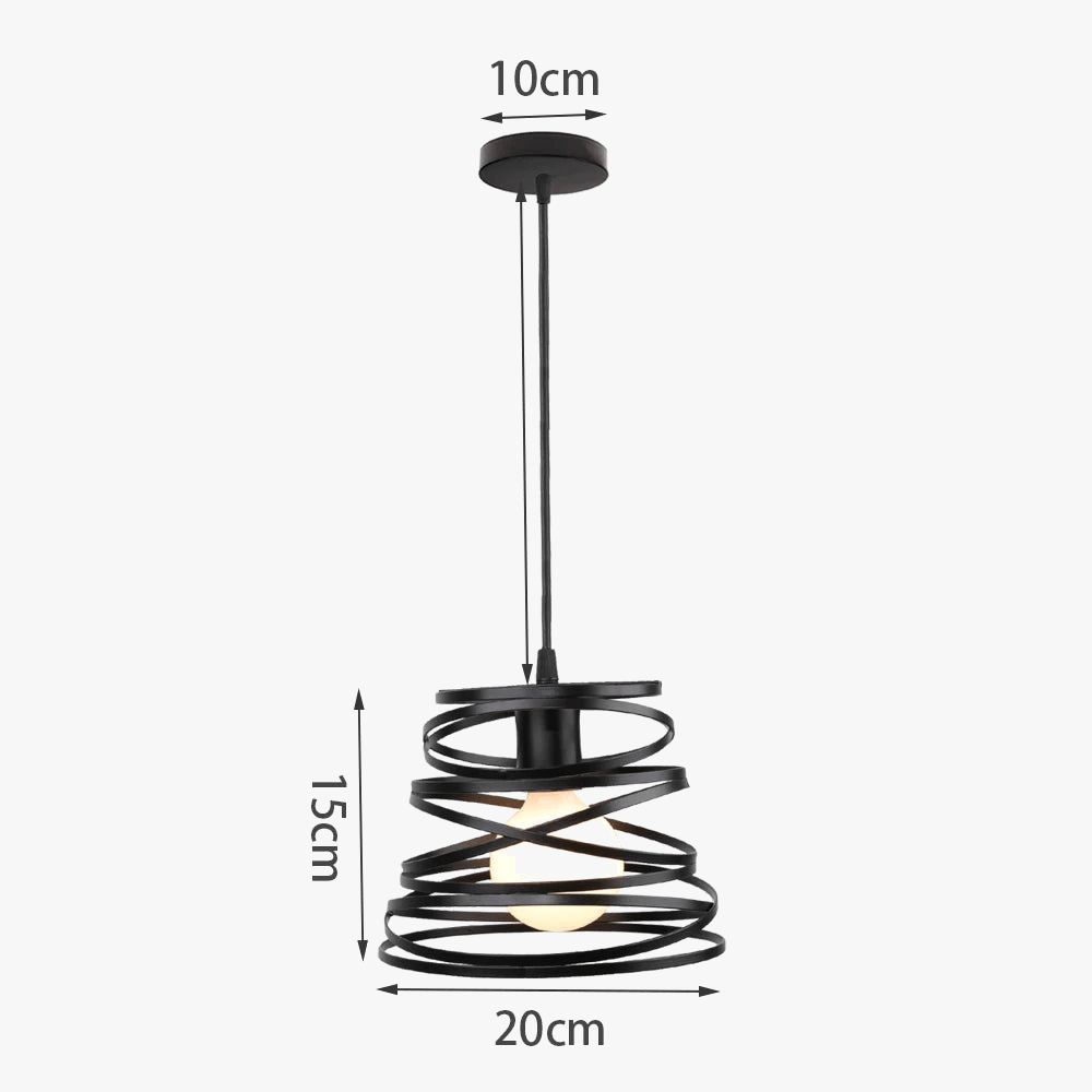 Lampe Vintage en Spirale suspendue | Marco Lucetti