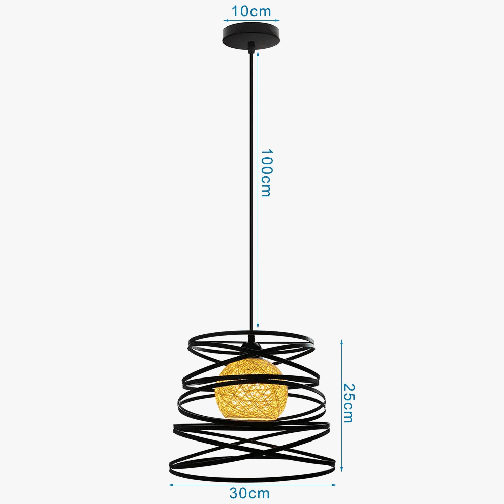 Lampe Vintage en Spirale suspendue | Marco Lucetti