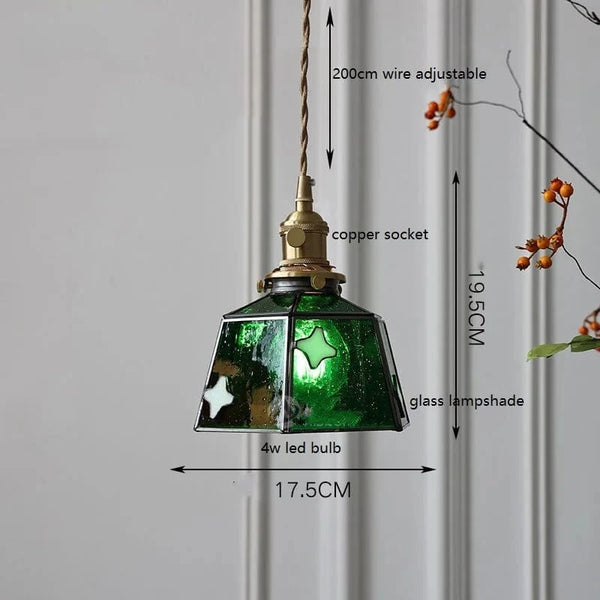 Lampe Vintage Nordique avec Verre Coloré et Cuivre | Marco Lucetti Boule 3 / 4W (MAX100W)