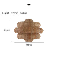 Lampes Boho en Rotin | Marco Lucetti Marron clair 40cm