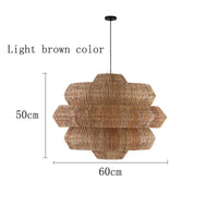 Lampes Boho en Rotin | Marco Lucetti Marron clair 60cm