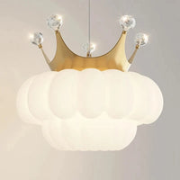 Lampes Couronne Dorée Nuage Blanc: Éclairez Votre Intérieur avec Élégance | Marco Lucetti
