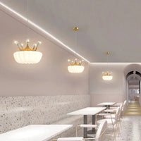 Lampes Couronne Dorée Nuage Blanc: Éclairez Votre Intérieur avec Élégance | Marco Lucetti