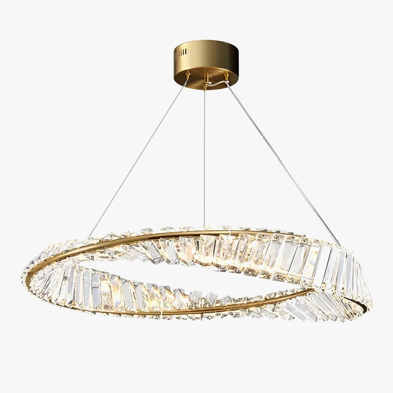 Lustre de luxe en cristal pour salon, décor chambre - éclairage en verre argenté bougie