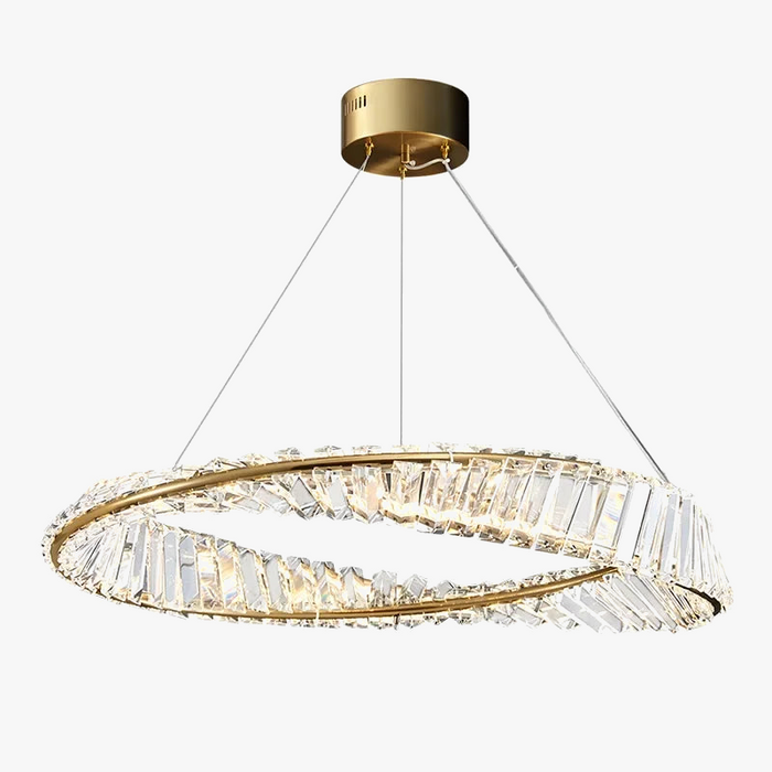 Lustre de luxe en cristal pour salon, décor chambre - éclairage en verre argenté bougie