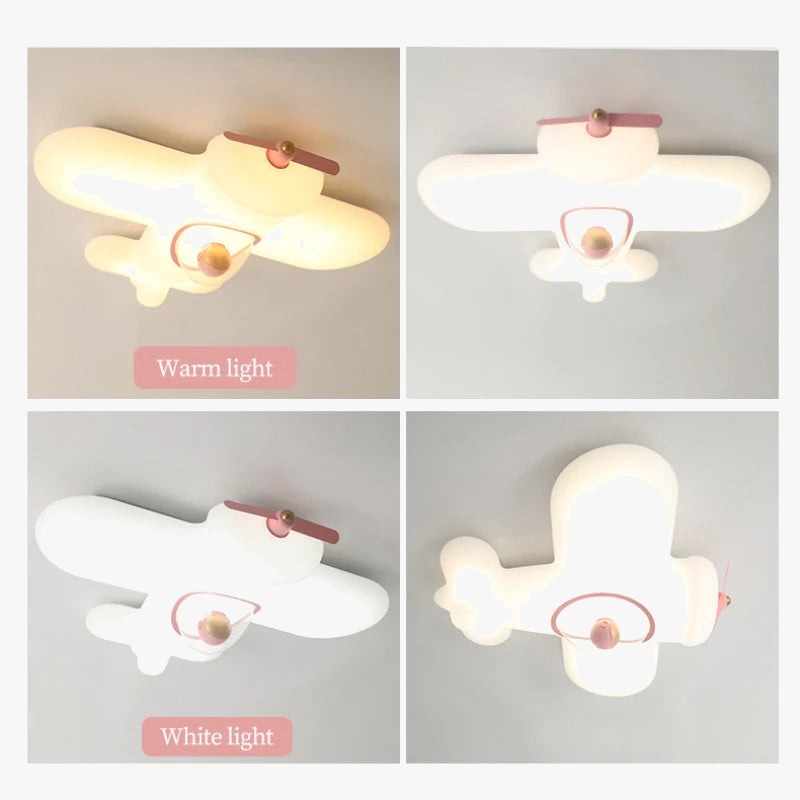 Plafonnier LED "Sky Kids" en forme d'avion pour chambre d'enfants