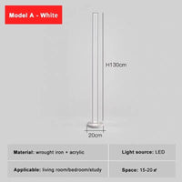 Lampes de sol LED nordiques minimalistes en noir et blanc | Marco Lucetti 023FL004 A Blanc / Blanc froid-Pas de RC