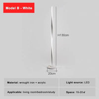 Lampes de sol LED nordiques minimalistes en noir et blanc | Marco Lucetti 023FL004 B Blanc / Blanc froid-Pas de RC