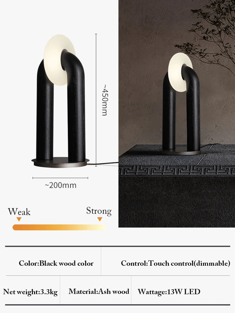 Lampes de Table Vintage en Bois Massif avec Contrôle Tactile LED | Marco Lucetti