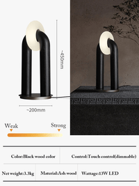 Lampes de Table Vintage en Bois Massif avec Contrôle Tactile LED | Marco Lucetti