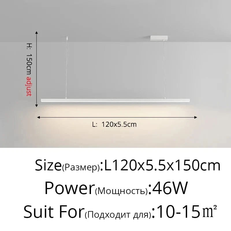 Lampes Design pour Restaurant et Bar | Marco Lucetti A Blanc L120x5cm 46W / Blanc froid