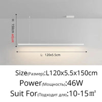 Lampes Design pour Restaurant et Bar | Marco Lucetti A Blanc L120x5cm 46W / Blanc froid