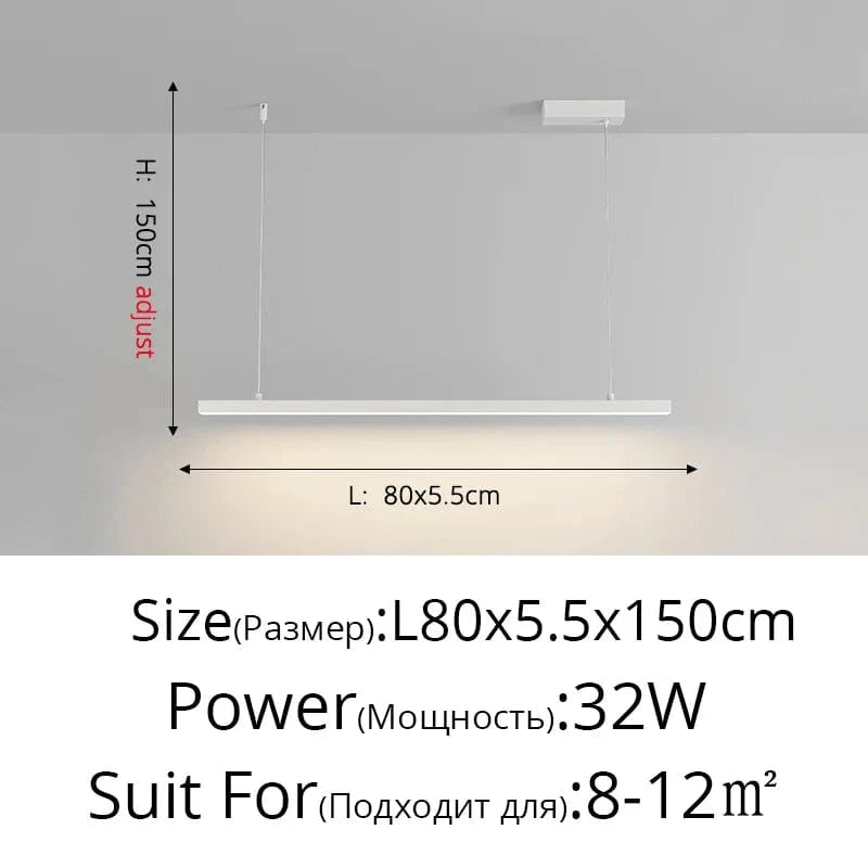 Lampes Design pour Restaurant et Bar | Marco Lucetti A Blanc L80x5cm 32W / Blanc froid