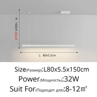 Lampes Design pour Restaurant et Bar | Marco Lucetti A Blanc L80x5cm 32W / Blanc froid