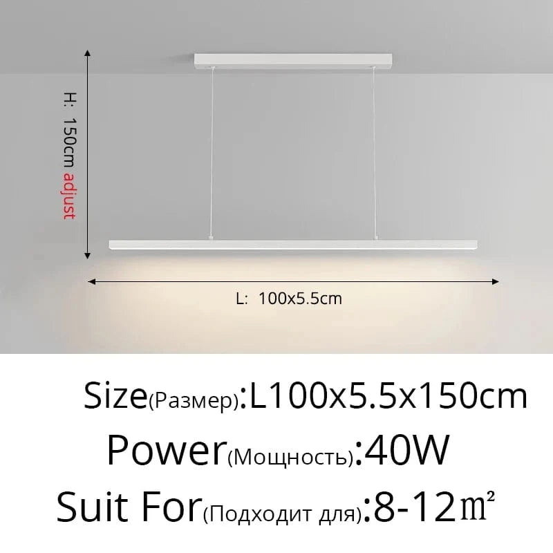 Lampes Design pour Restaurant et Bar | Marco Lucetti B Blanc L100x5cm 40W / Blanc froid