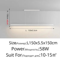 Lampes Design pour Restaurant et Bar | Marco Lucetti B Blanc L150x5cm 58W / Blanc froid