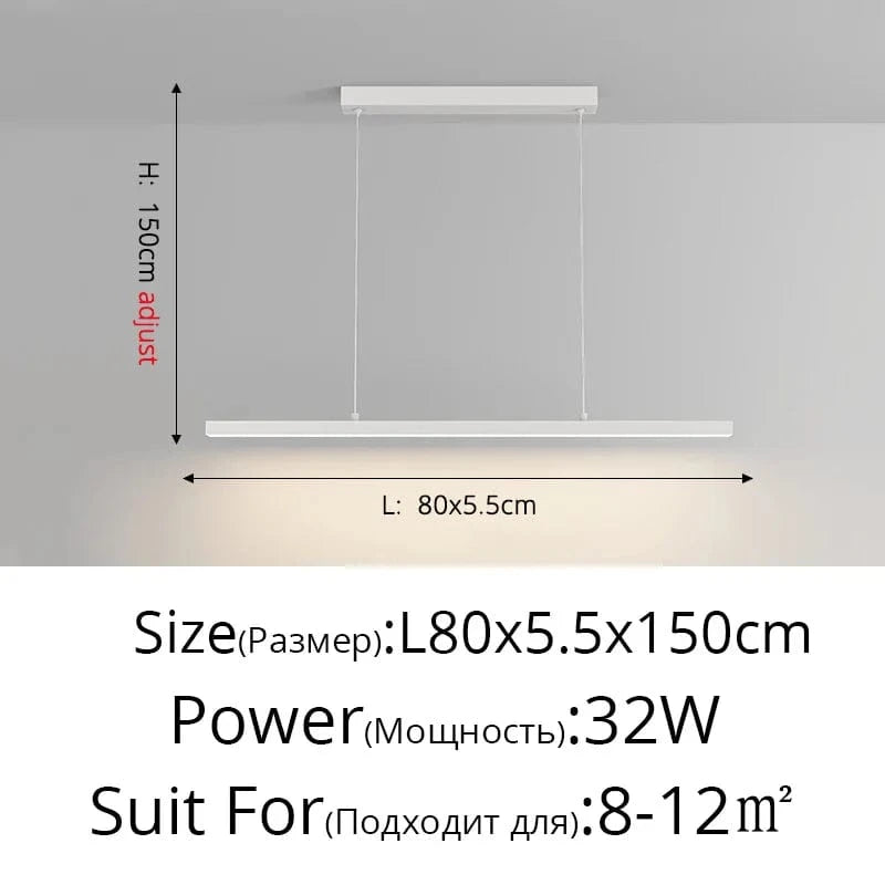 Lampes Design pour Restaurant et Bar | Marco Lucetti B Blanc L80x5cm 32W / Blanc froid