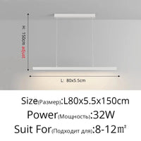 Lampes Design pour Restaurant et Bar | Marco Lucetti B Blanc L80x5cm 32W / Blanc froid