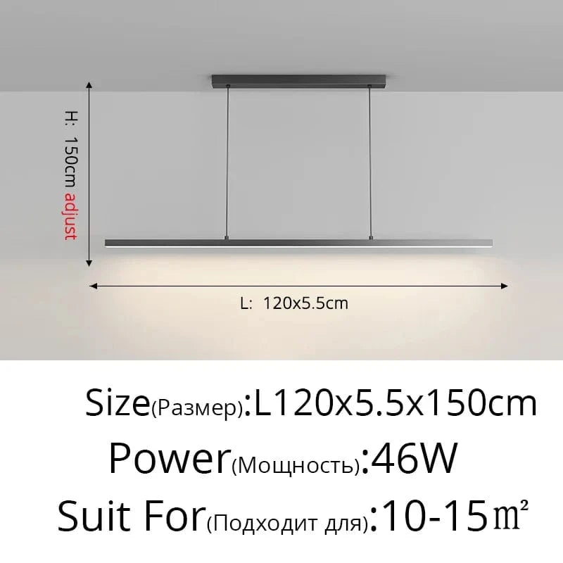 Lampes Design pour Restaurant et Bar | Marco Lucetti B Noir L120x5cm 46W / Blanc froid