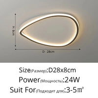 Lampes LED Creativ'Deco pour une Déco Intérieure Moderne | Marco Lucetti C Noir D28x8cm 24w / 3 couleurs pas de télécommande