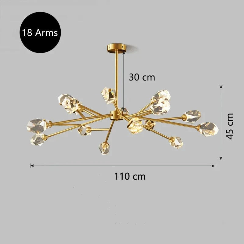 Lampes LED de Luxe pour Salon | Marco Lucetti 18 Lights / Voltage AC100V-130V / Yellow Light