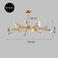 Lampes LED de Luxe pour Salon | Marco Lucetti 18 Lights / Voltage AC100V-130V / Yellow Light