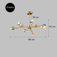 Lampes LED de Luxe pour Salon | Marco Lucetti 9 lumières / Tension AC100V-130V / Lumière jaune