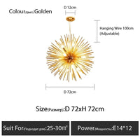 Lampes LED Postmodern Spark Ball: Luminaires Scandinaves à la Mode | Marco Lucetti 12 Lumières D72cm / Lumières 3 couleurs