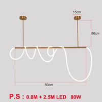 Lampes LED suspension moderne. | Marco Lucetti 80cm 80W / Blanc chaud 3000K