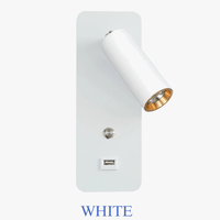 Lampes murales LED d'intérieur 7W avec Port USB - Applique murale pour Chambre ou Salon - Style Nordique Moderne - Interrupteur inclus | Marco Lucetti