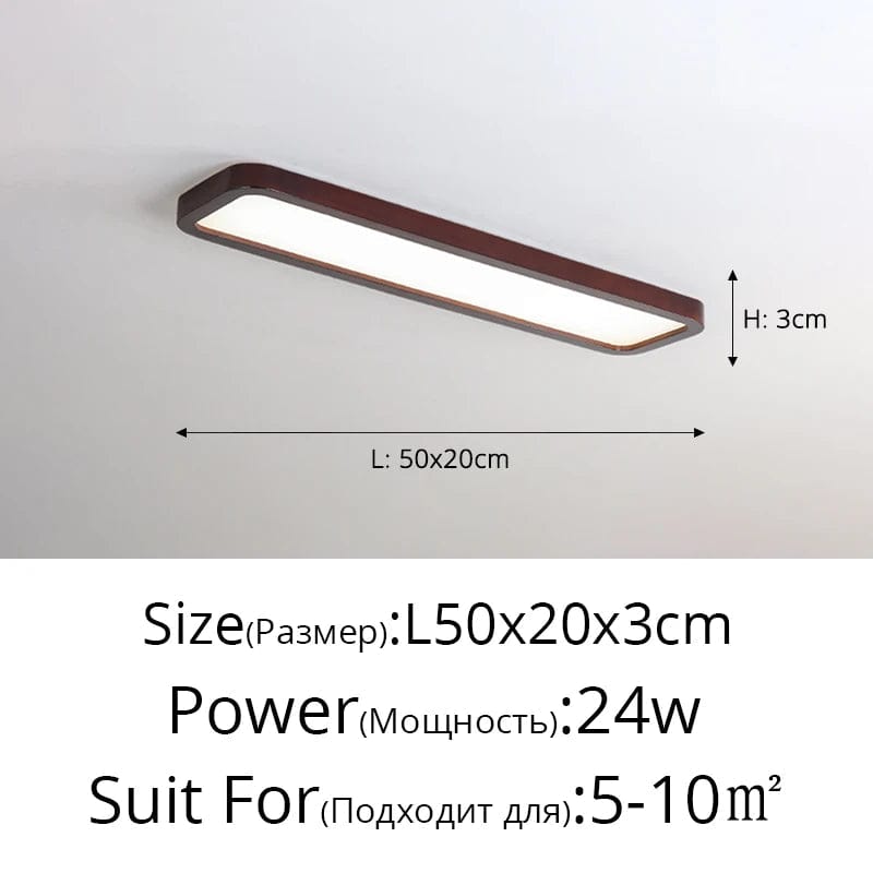 Lampes rectangulaires en bois pour chambre à coucher - Élégance Bois | Marco Lucetti