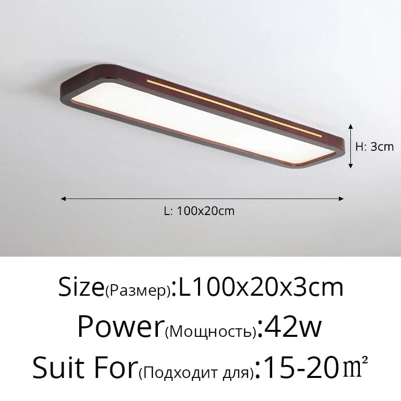 Lampes rectangulaires en bois pour chambre à coucher - Élégance Bois | Marco Lucetti