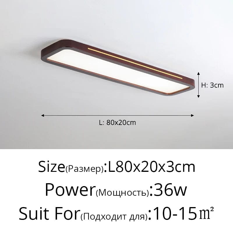 Lampes rectangulaires en bois pour chambre à coucher - Élégance Bois | Marco Lucetti