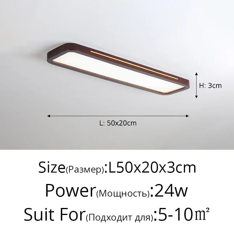 Lampes rectangulaires en bois pour chambre à coucher - Élégance Bois | Marco Lucetti