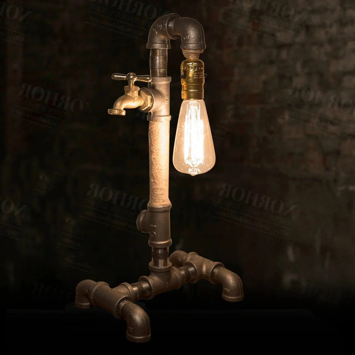 Lampes rétro industrielles Vintage en fer rouillé E27 pour café | Marco Lucetti