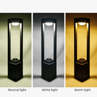 Lampes solaires modernes carrées en aluminium pour extérieur - WaterproofTech