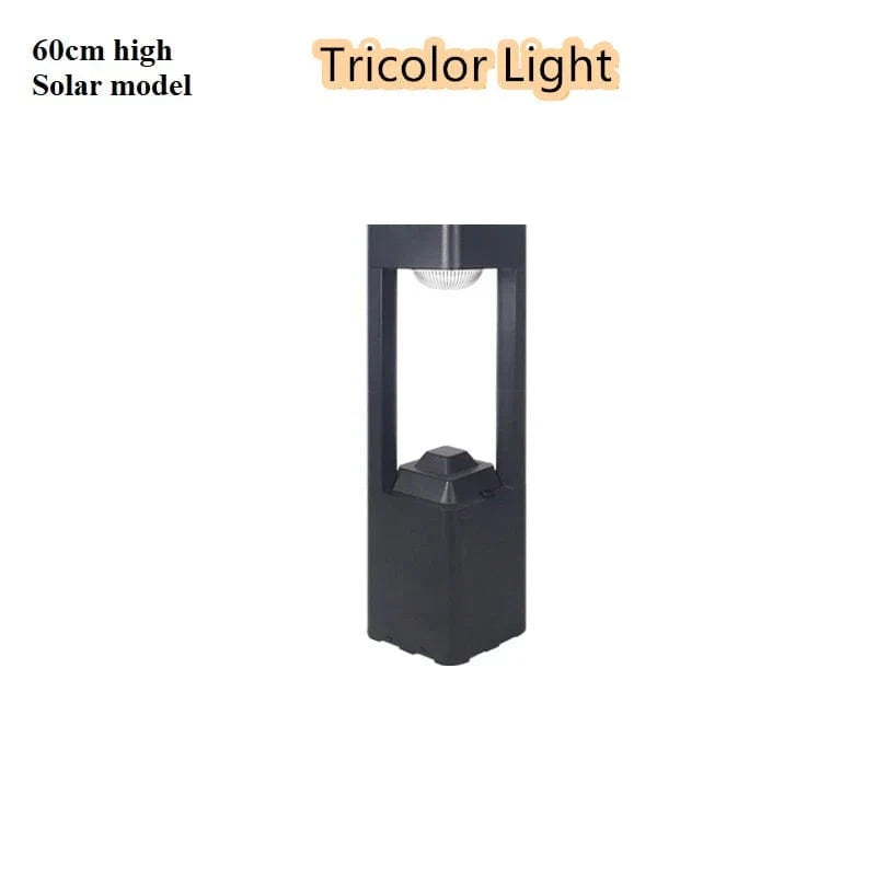 Lampes solaires modernes carrées en aluminium pour extérieur - WaterproofTech | Marco Lucetti A-60CM-Solaire / 6-10W