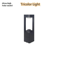 Lampes solaires modernes carrées en aluminium pour extérieur - WaterproofTech | Marco Lucetti A-60CM-Solaire / 6-10W