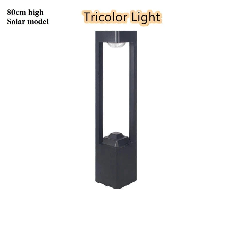 Lampes solaires modernes carrées en aluminium pour extérieur - WaterproofTech | Marco Lucetti A-80CM-Solaire / 6-10W