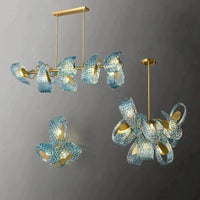 Lampes suspendues design en verre bleu pour couloir, Bar et chambre - Suspension Luminaire Moderne | Marco Lucetti