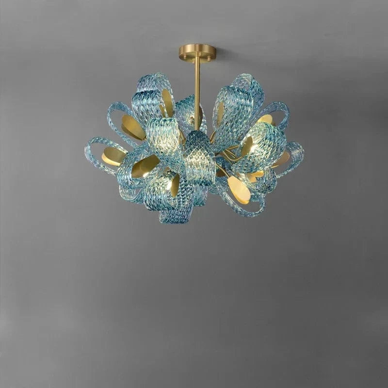 Lampes suspendues design en verre bleu pour couloir, Bar et chambre - Suspension Luminaire Moderne | Marco Lucetti